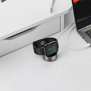 IQUNIX Candy Wireless Charger Base for Apple Watch Silver